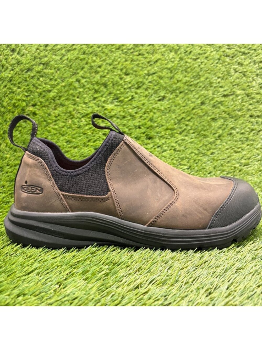Keen Utility Vista Energy+ Shift ESD Men Size 8.5 Brown Composite Toe Work Shoes